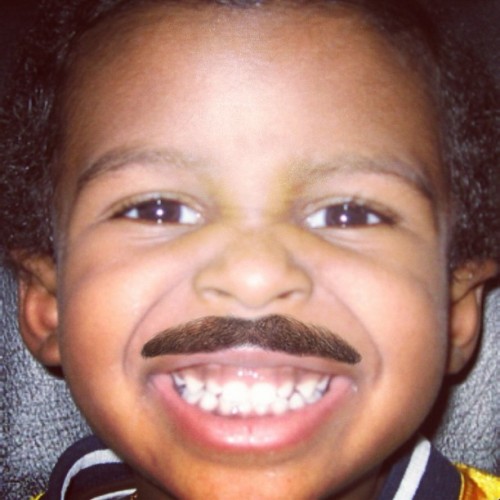 Hey kid, that’s a nice stache! #funny #instaphoto #mustache #kid