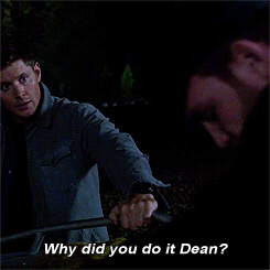 separatedrain:  proxydialogue:  Because you once protected the thing I love.   #we don’t talk about this enough #how the thing the ONE thing that made Dean trust Benny #is that he saved Cas when he could have just let him die #and logically should