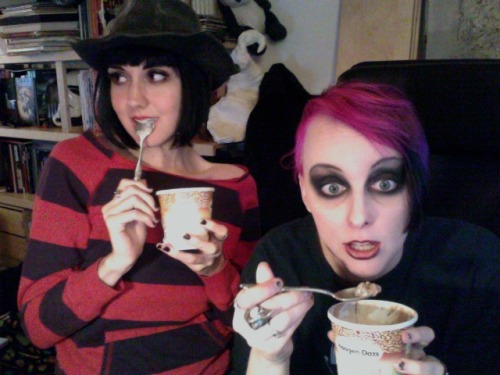 The Halloween drinking aftermath- with ice cream! 