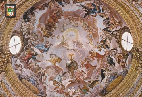 allaboutmary:Happy feast of All Saints!The image depicts the dome of the Sanctum Sactorum chapel in 