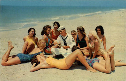 sailorgil:  “ Why Guys Join The Navy ”  …  Vintage Postcard [Circa 1960] 