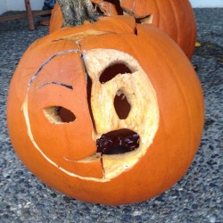 Lydia&rsquo;s two-face pumpkin