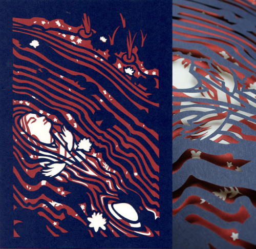 kevinjaystanton: kevinjaystanton: Hamlet, 2012 Laser-cut cover with 5 interior laser-cut illustratio