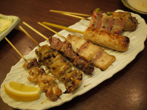 Yakitori!! Well, here in Fukuoka, we are not calling just chicken “Yakitori”, we call al