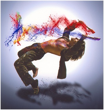 Michael Israel, action painter-entertainer &hellip; not only is this guy *hot*,