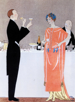 tender-isthe-night:  Andre Edouard Marty - Que Pensez-Vouz des Six?, 1921 from Gazette du Bon Ton. 