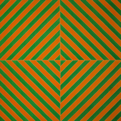 museumuesum: Frank Stella Fez, 1964. Fluorescent alkyd on canvas, 6’ 7 1/8” x 6’ 7 1/8” (195.6 x 195.6 cm).