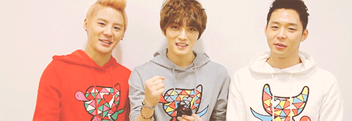 modembeat:  Kim Jaejoong - Fighting!Park Yoochun - Fighting!Kim Junsu - …. (つд⊂)  