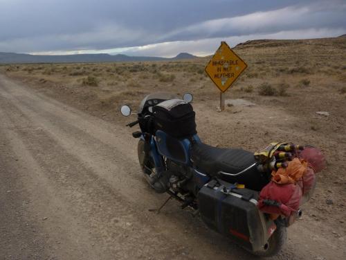 Seth Jaramus is a BMW extraordinnaire with a shop here in Portland- he finds some cool spots on his motorcycle adventures.
The “Impassible in Wet Weather” sign rocks.