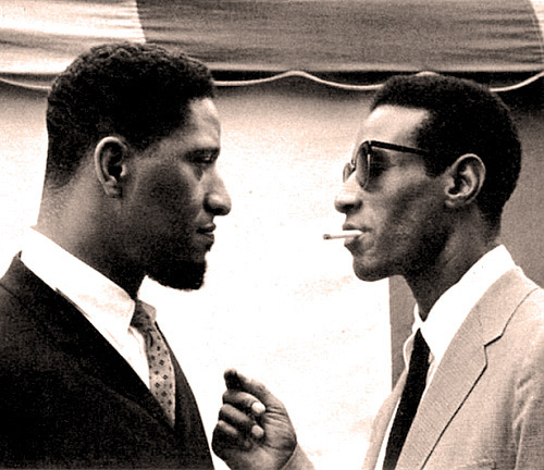 behardfreebop:  Sonny Rollins and Max Roach in 1966.