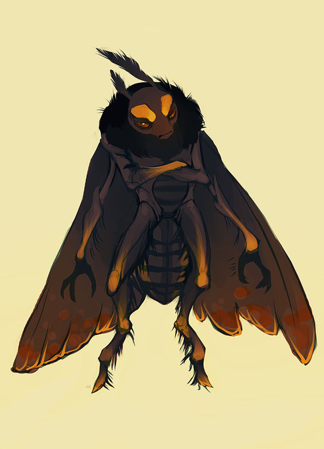 coconutmilkyway:  my roomie and i made moth characters and his name is sebastian