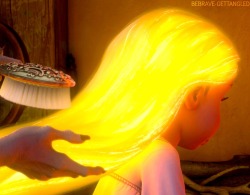 bebrave-gettangled:  For Rapunzel, (her hair is) this constant reminder that she has this gift. She has a destiny, a purpose. The more you hold her back, the more her hair grows. If she had not been kept in the tower, I don’t think she would have had