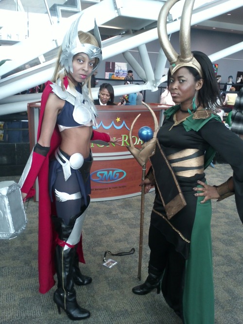 copperbadge:stuckinabucket:cosplayingwhileblack:Characters: Fem! Thor &amp; Fem! LokiSeries: The Ave