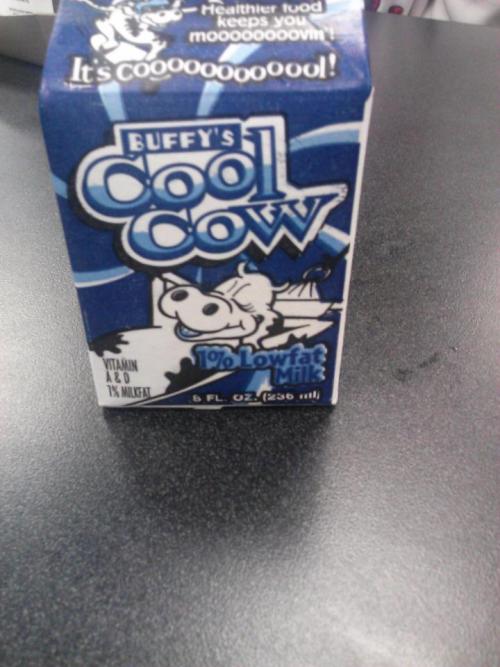 So I took this picture of my school’s milk carton and this cow is too relaxed….. Sometimes I wonder if it shows the full picture it may show another cow …you know, just me speaking out