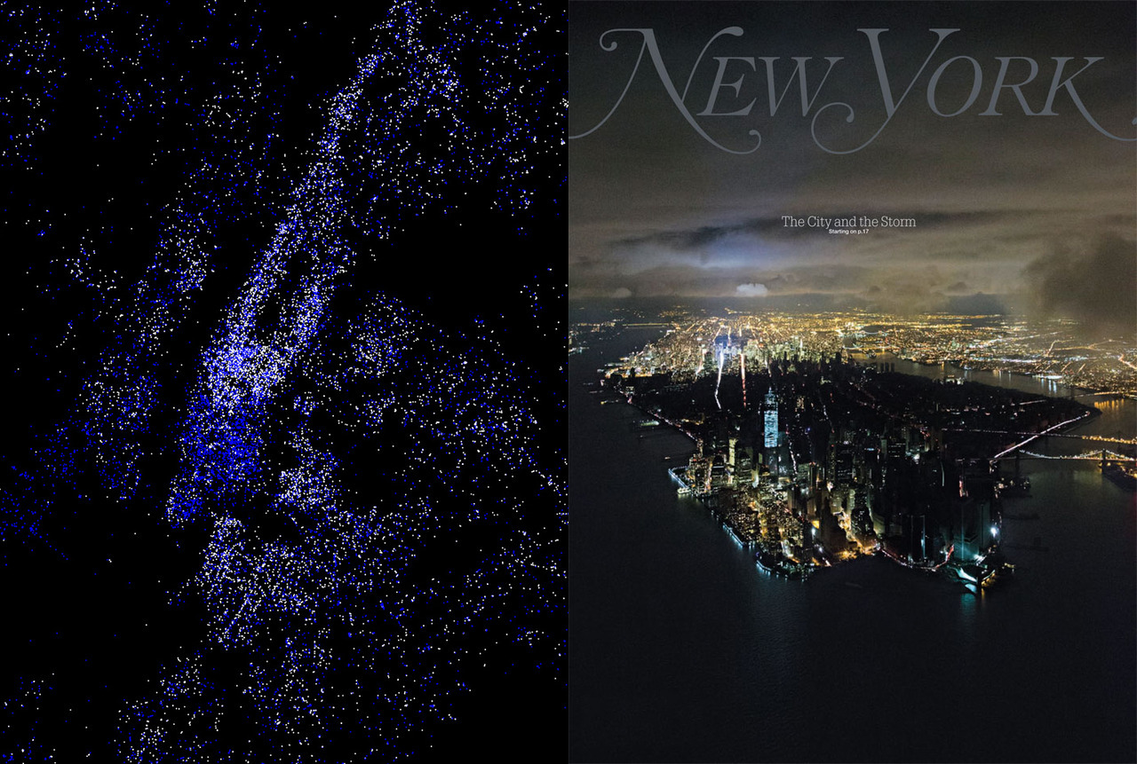NYC’s SoPo (South of Power) through two lenses.
Eric Fischer (left) and Iwan Baan (right)