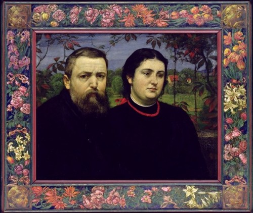 The Artist with his Wife Bonicella, 1887, by Hans Thoma. (Via the-paintrist/artinframes.)