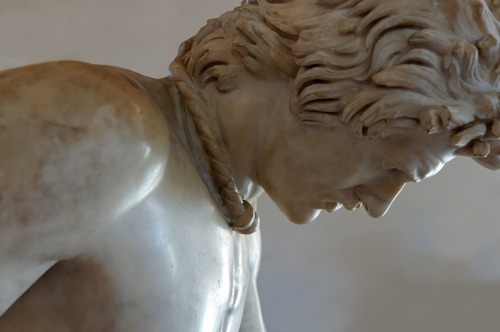 Detail from the sculpture Dying Gaul, Roman marble copy of a Hellenistic work of the late third cent