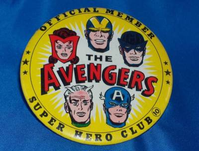 cryptofwrestling:
“The Avengers Button (1966)
”