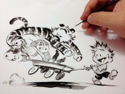 lj7stkok:  Calvin and Hobbes by *eDufRancisco on deviantART