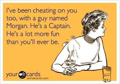 asweetheartbeingnaughty:  I do love the Captain….. Mmmmm….  He just slides right down my throat….