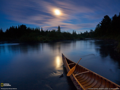 Porn Pics Moonrise over the Allegash River, Maine