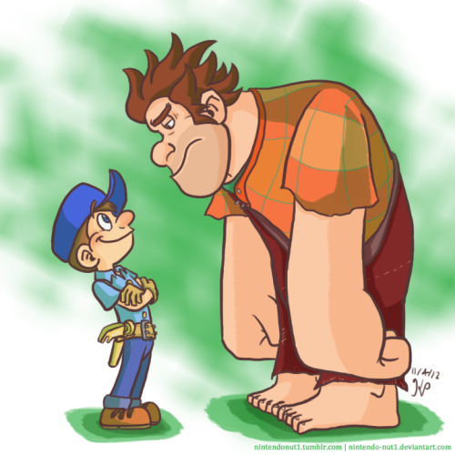 nintendonut1:  Right from the start, I absolutely adored the dynamic between Felix and Ralph. I wondered why that was for a little bit. Then it hit me. It’s what I grew up with. 