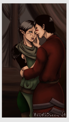 lgbtqdragonage:  hawke x merrill by gentledream