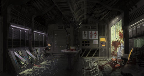 saveroomminibar: Dead Space. Video Game Artists Jason Courtney, Jens Holdener, Tavershima Shande, Na