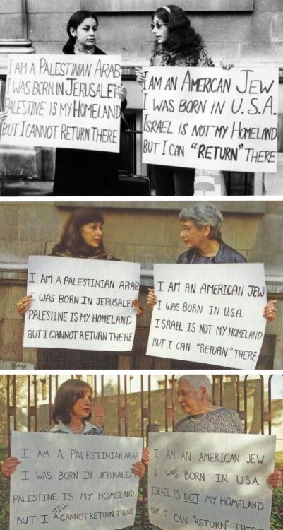 danwi1ds:mideastcuts: Ghada Karmi and Ellen Siegel, in 1973, 1992 and 2011. Photos by Francis Khoo (