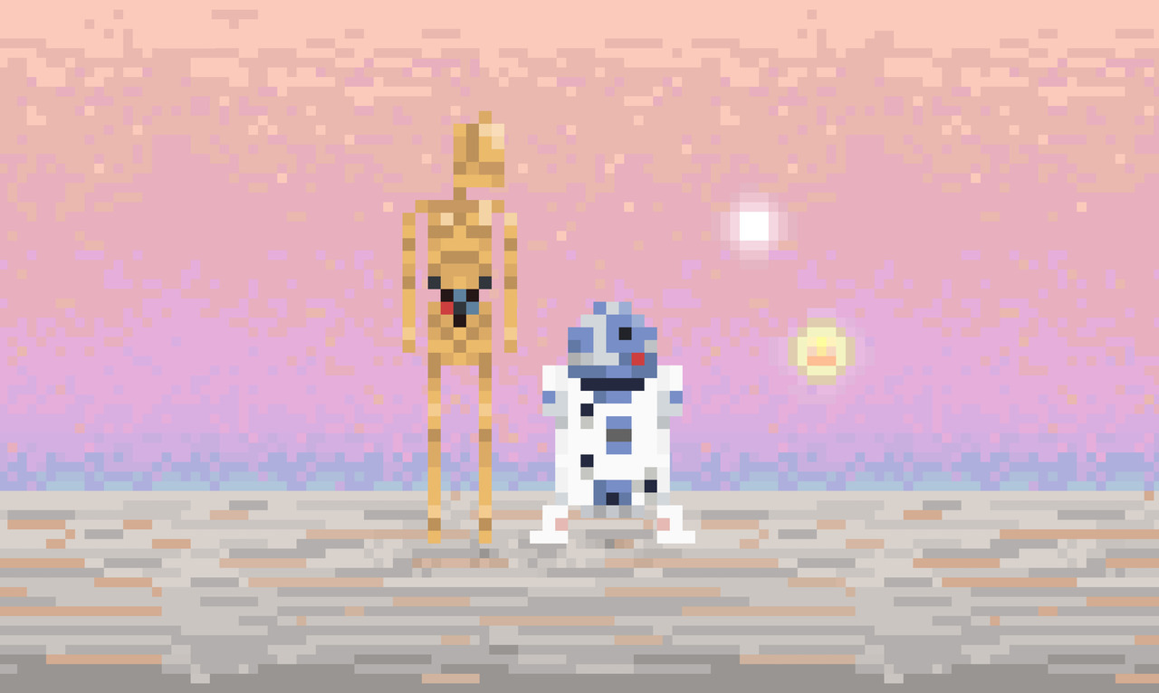it8bit:  C-3PO &amp; R2-D2 Created and submitted by Emi Tolibas || Twitter