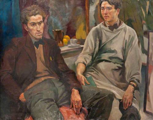 blastedheath:  Ian Fleming (Scottish, 1906-1994), The Two Roberts: Colquhoun and McBryde, 1937–1938. Oil on canvas, 102 x 127.2 cm. The Glasgow School of Art. 