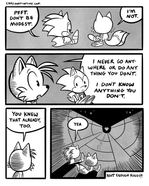 neo-rama:  cartoonfuntime:  This was my contribution for the Speedhog zine, which was at SPX this year!  this sonic and tails is perfect 