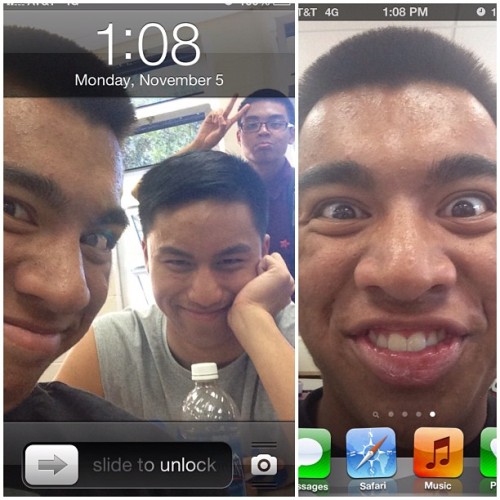 My lock and home screen 😍💙> yours! @blackboiace @joncorey_ @antwony