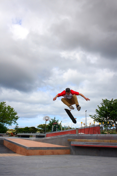 chrishaybittle:   Tre Flip at new park