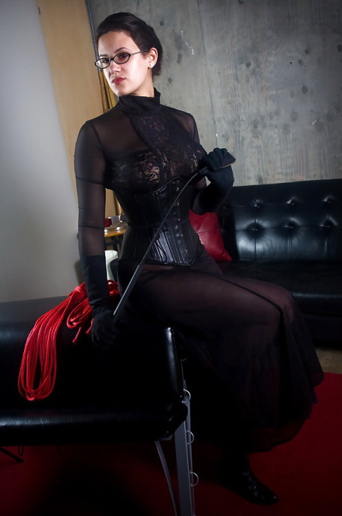 divinelycaged: Mistress Penny Barber. A long time favorite of this slave. 