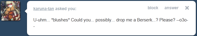 askchenryu:  “Sure thing. Can’t guarantee I’ll make it easy for you, though.”