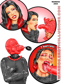 hardcore-bizarre-drawings:  Oral Trainer by ~WARDOGart