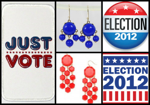 Republican or Democrat: Just Vote!
Today use the code “VOTE2012” and get 25% off a pair of these red or blue earrings!