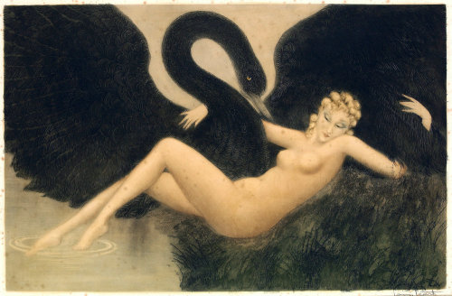 theroamer: Leda And The Swan, 1934 by Louis Icart