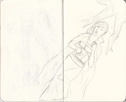 Carrallanthas Sketches: Lady Traveller And Lady Mage.