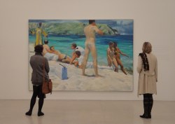 dtarantula-blog:Eric Fischl. Nice framing with the people in front..