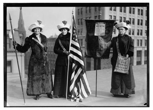 retrovertvintage:  Suffragettes General Rosalie Jones, Jessie Stubbs, and Colonel Ida Craft c.1910. 