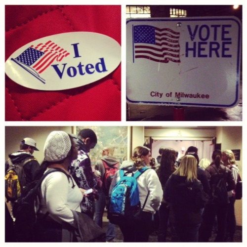 Voters in Milwaukee are currently waiting up to two and a half hours to cast their ballots. With jus