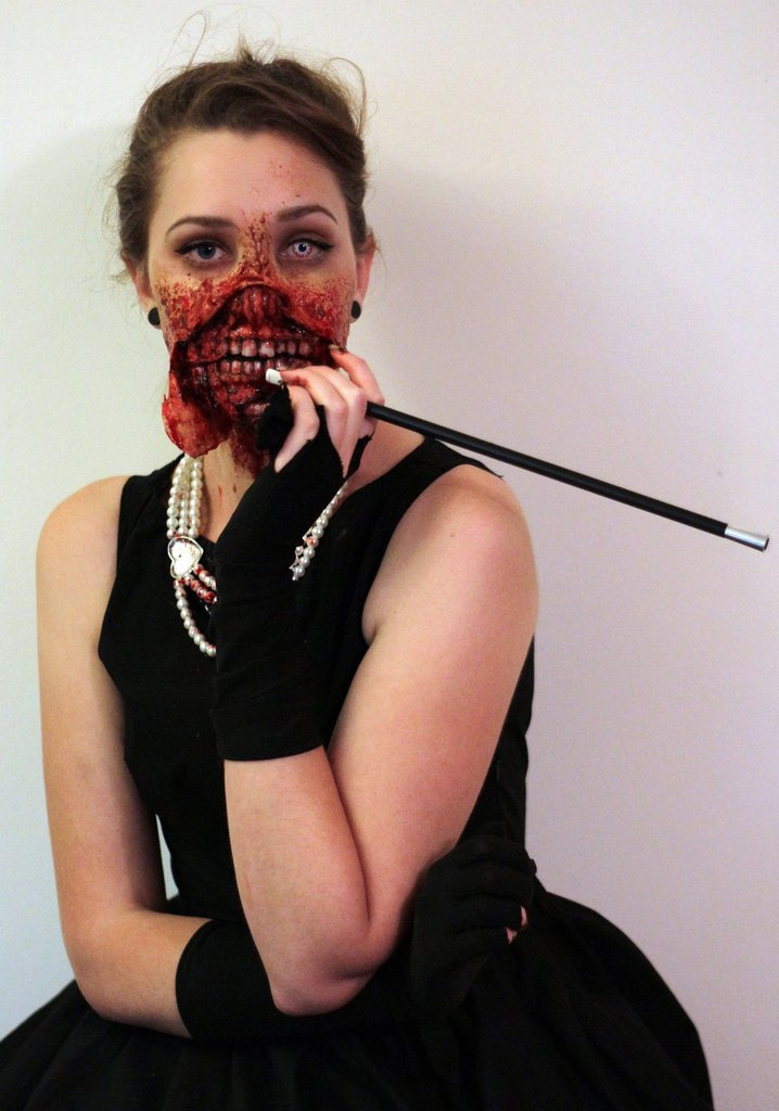 Awesome late Halloween costume of the day: Zombie Audrey Hepburn
That’s nasty, in a fucking awesome way.
Via