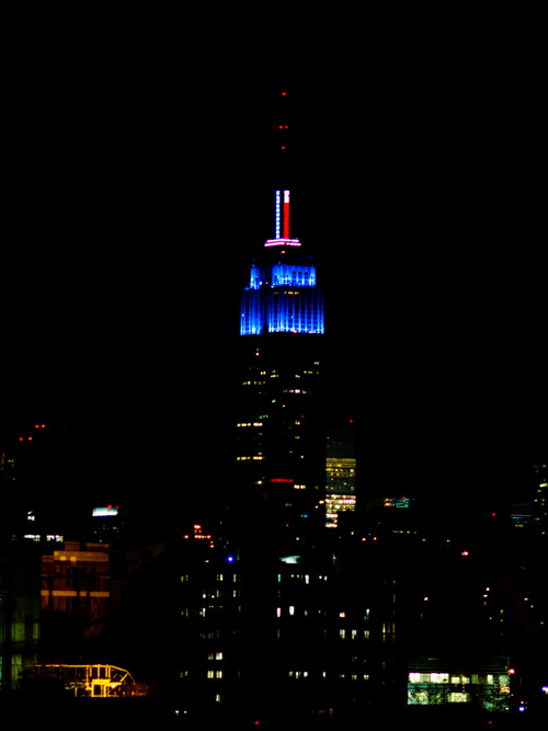 regala-electra:  Blue looks awfully good on the Empire State Building.