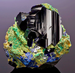 mineralia:  Azurite and Malachite from Namibia