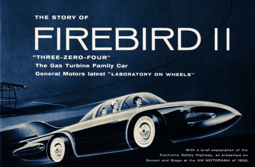 1956 GM Firebird II Concept brochure cover