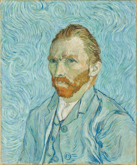 museumuesum: Vincent van Gogh Self-Portrait, 1889 Oil on canvas, 65 x 54.5 cm