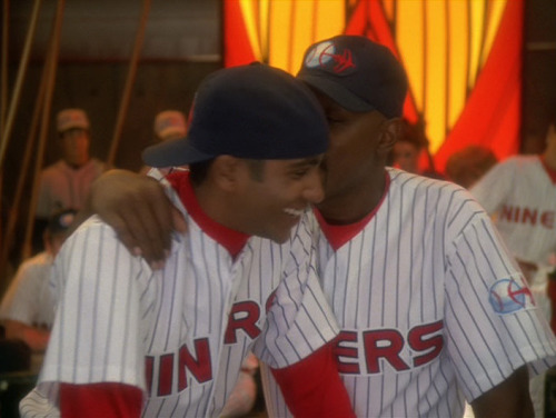 startrekhugs:[image: a photoset of the Niners celebrating after their baseball game. Images from Tre