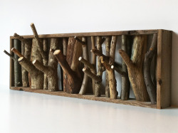 msandells:  seidur:  Coat Rack by Cantilever and Press Sourcing natural and reclaimed material means that each wolf den coat rack is custom built and is unique to each client.  i could totally build something like this, i will totally build something